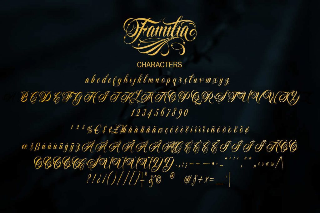 Familia Tattoo Lettering Font | MUNTAB ART
