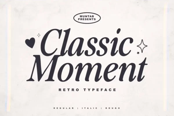 Classic Moment | Retro Typeface